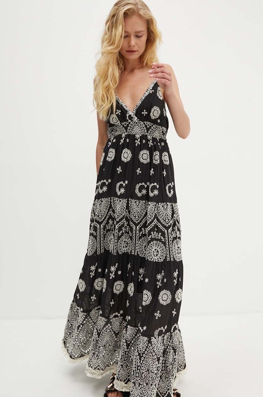 Answear Lab sukienka bawełniana casual czarny NL245857.ums