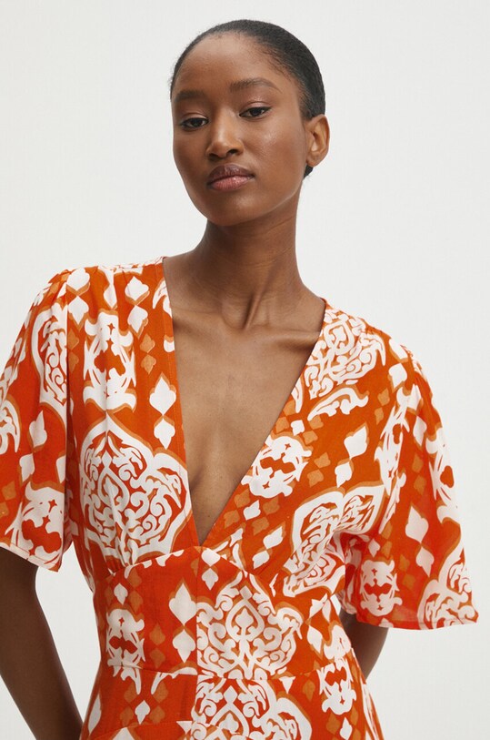 Answear Lab sukienka pomarańczowy M30082.HWK