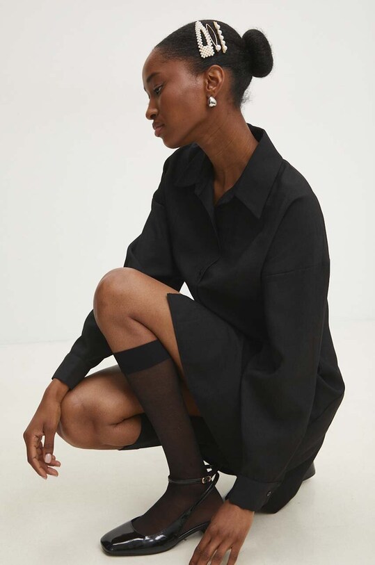 Answear Lab rochie negru 11075.TMS