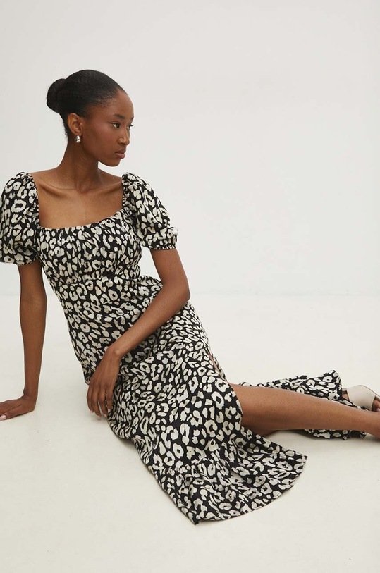 Answear Lab rochie negru 7017.b.TMS