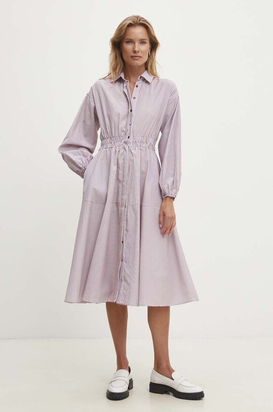 Answear Lab rochie din bumbac 6813.tms rosu WZ24