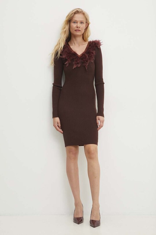 Answear.LAB sukienka DZ92792.hms brązowy WZ24