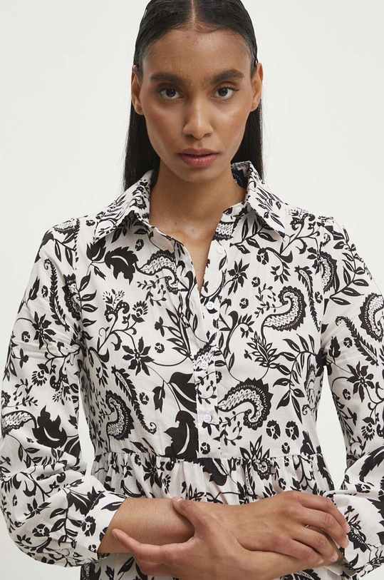 Βαμβακερό φόρεμα Answear.LAB λευκό MA678.hms