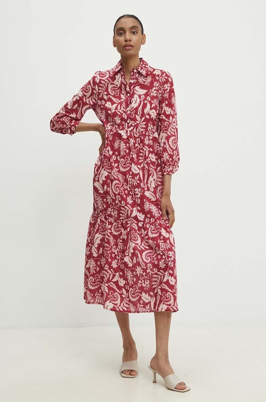 Βαμβακερό φόρεμα Answear.LAB casual κόκκινο MA678.hms