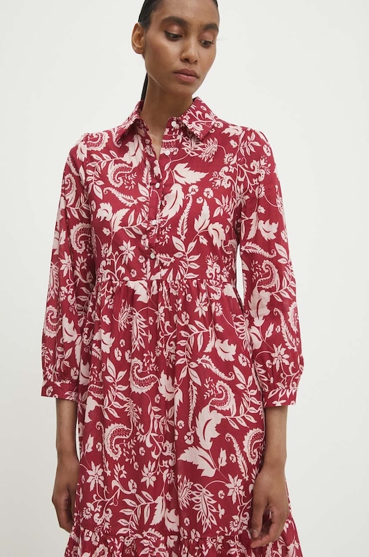 Βαμβακερό φόρεμα Answear.LAB κόκκινο MA678.hms