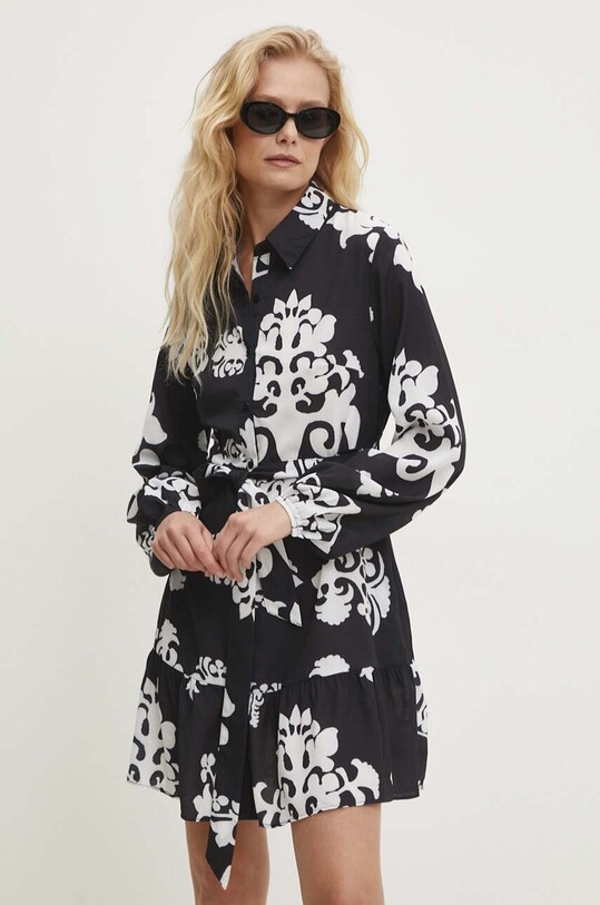 Answear Lab rochie cu guler negru MR20473.hms