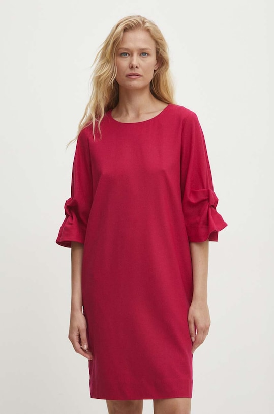 Answear.LAB sukienka wełniana casual różowy mlc.sud06y.tjs