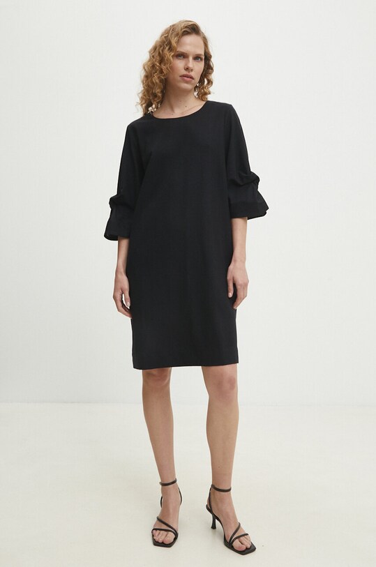 Шерстяное платье Answear.LAB casual чёрный mlc.sud06y.tjs