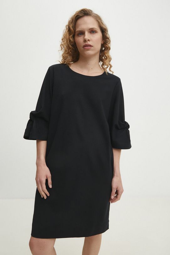 Answear Lab sukienka wełniana czarny mlc.sud06y.tjs