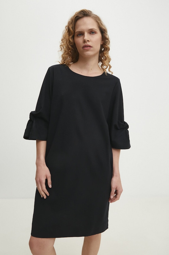 Шерстяное платье Answear.LAB чёрный mlc.sud06y.tjs