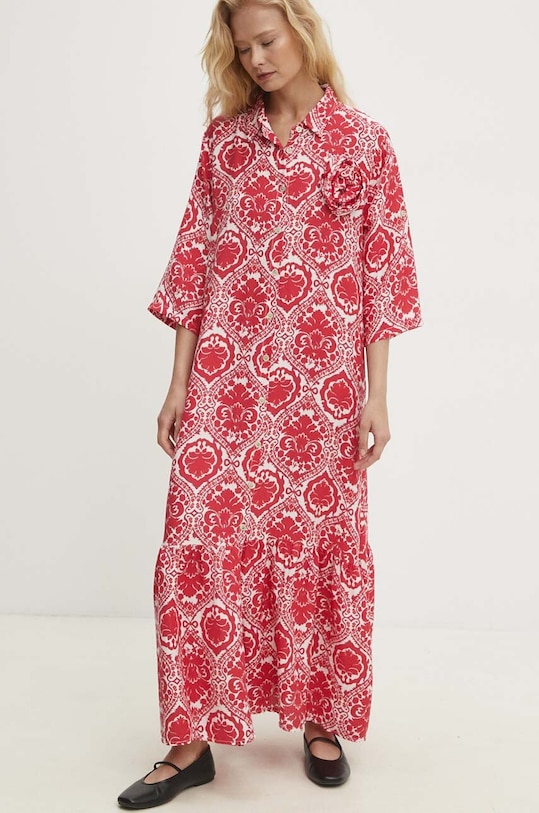 Answear Lab rochie din in A6168.hms rosu WZ24