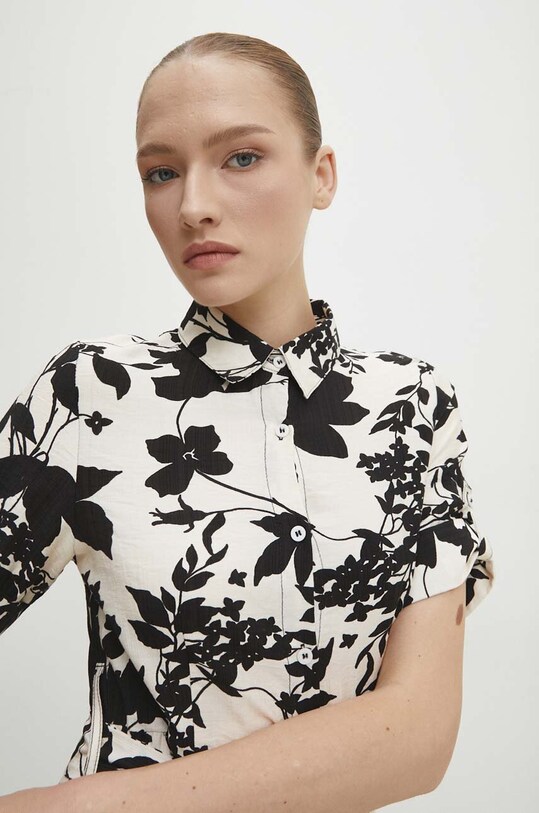 Answear Lab rochie din in negru M3007.hms