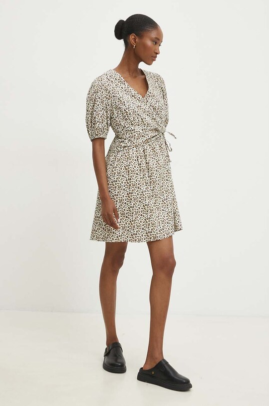 Answear Lab rochie din bumbac m502187.fh bej WZ24