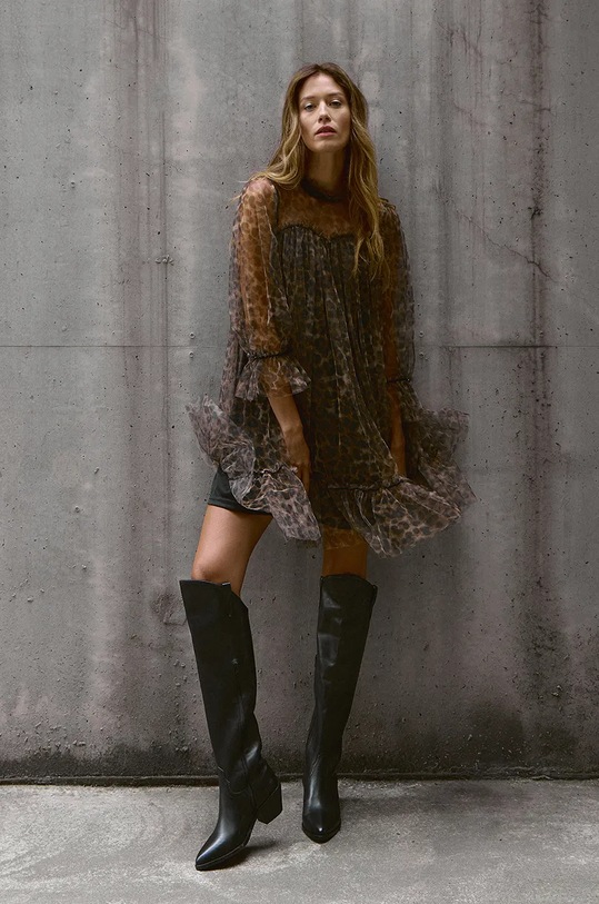 Šaty Answear.LAB mini hnědá 80876.2.fh