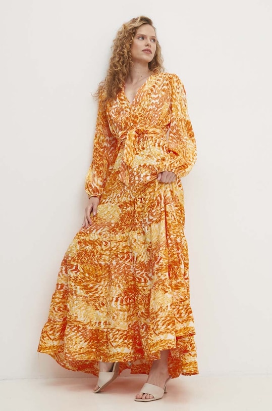 Answear Lab rochie maxi portocaliu cc3873.3.fh