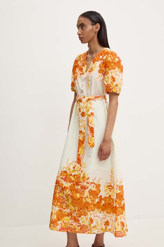 Answear Lab sukienka bawełniana pomarańczowy v3413.1fh