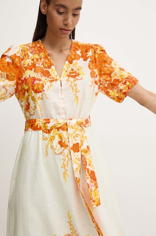 Answear Lab sukienka bawełniana v3413.1fh pomarańczowy