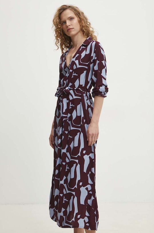Šaty Answear.LAB maxi burgundské D73771M30433A.ph