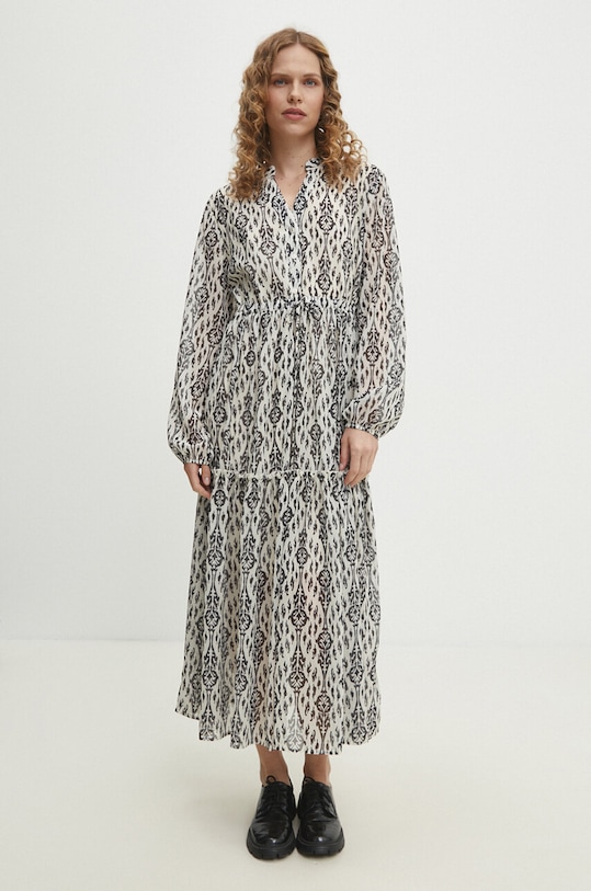 Answear Lab rochie maxi alb SK291.9.hh