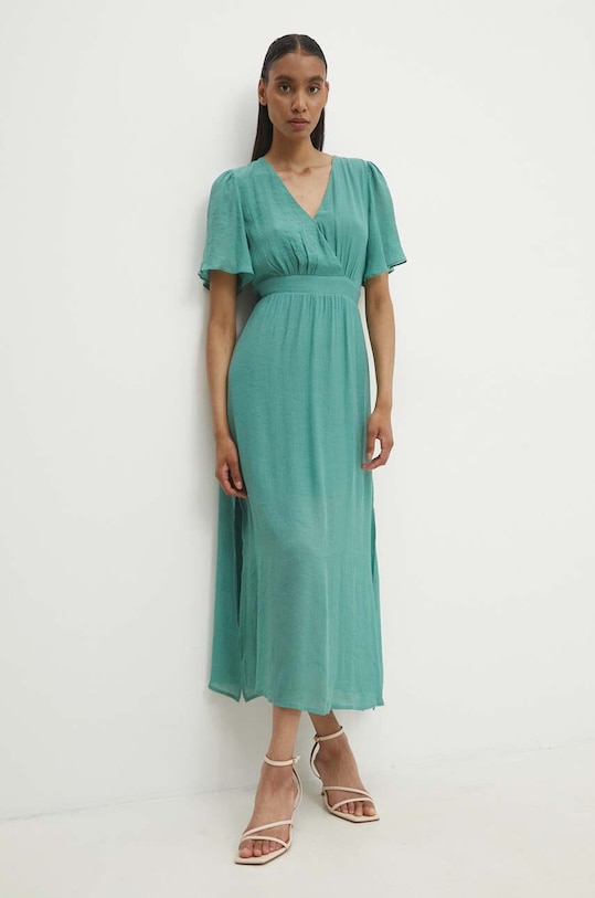 Oblečení Lněné šaty Answear.LAB mj29020.fms tyrkysová