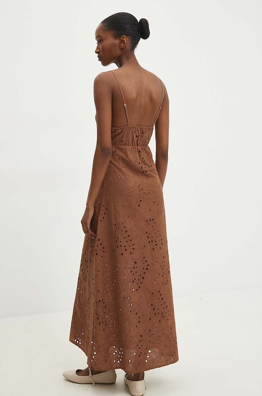 Odzież Answear Lab sukienka bawełniana 4292485.ims brązowy