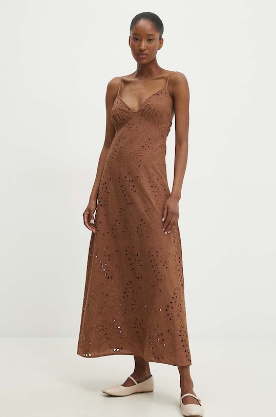 Answear Lab sukienka bawełniana brązowy 4292485.ims