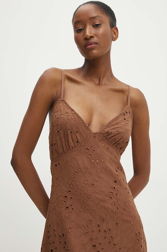 Answear Lab sukienka bawełniana 4292485.ims brązowy