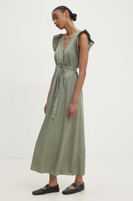 Answear Lab rochie maxi verde 8998b.ims