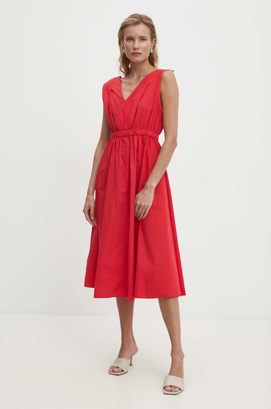 Pamučna haljina Answear.LAB 32295.ims crvena WZ24
