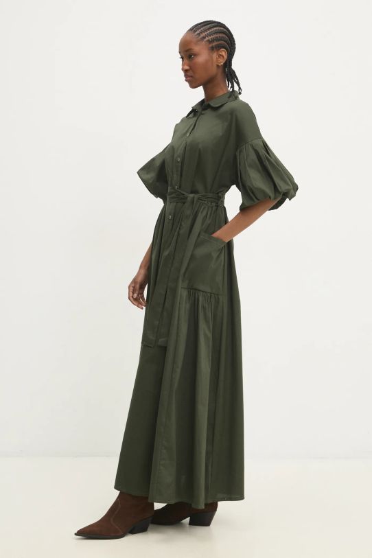 Answear Lab rochie maxi verde 57175.ims