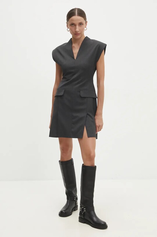 Answear.LAB sukienka W24W.LF.111300.tos szary WZ24