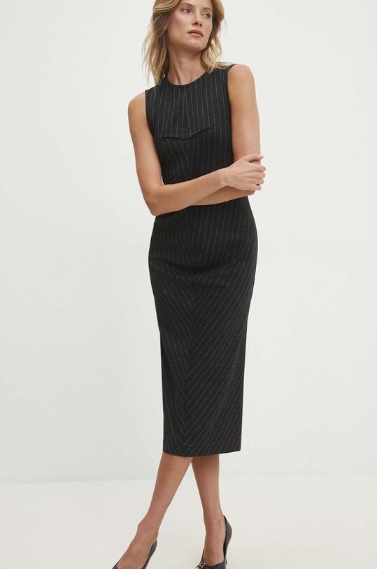 Answear Lab rochie midi negru B8052.iw