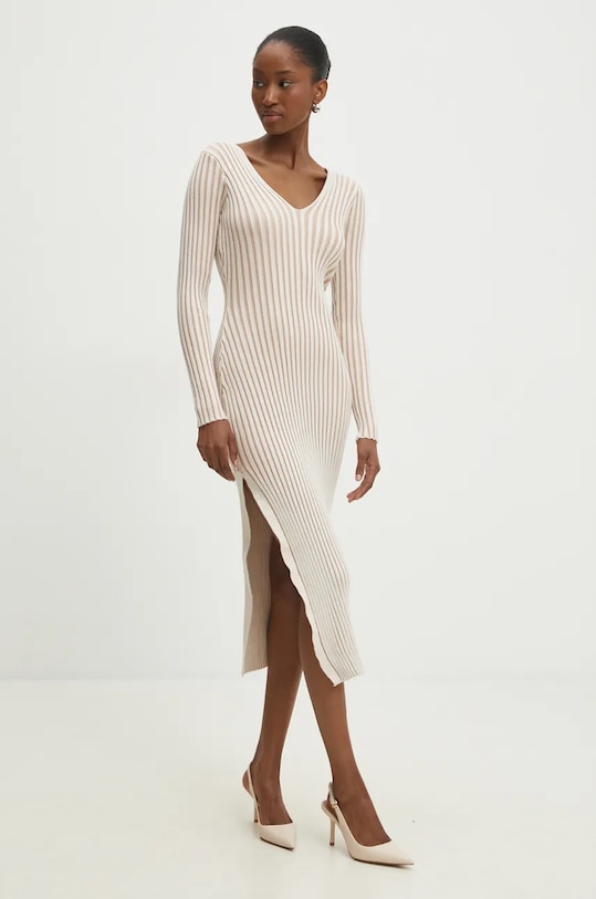 Šaty Answear.LAB NG65004.hos béžová WZ24