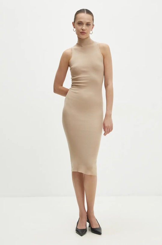 Answear.LAB sukienka casual brązowy MG59431.hms