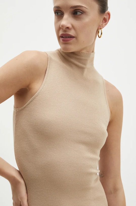 Answear.LAB sukienka brązowy MG59431.hms