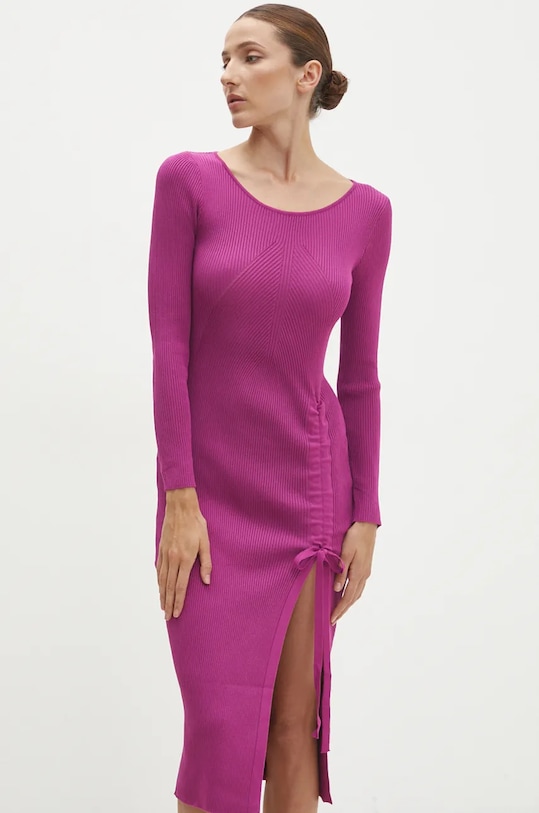 Answear.LAB sukienka DZ93315.hms fioletowy WZ24