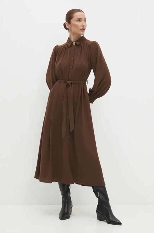Šaty Answear.LAB 23138yr.FKK hnědá WZ24