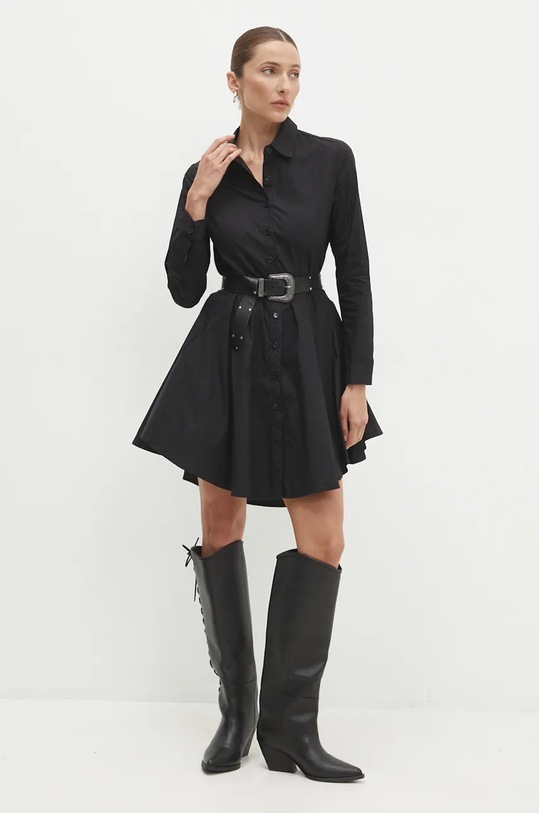 Bavlněné šaty Answear.LAB mini černá 16237yr.fkk