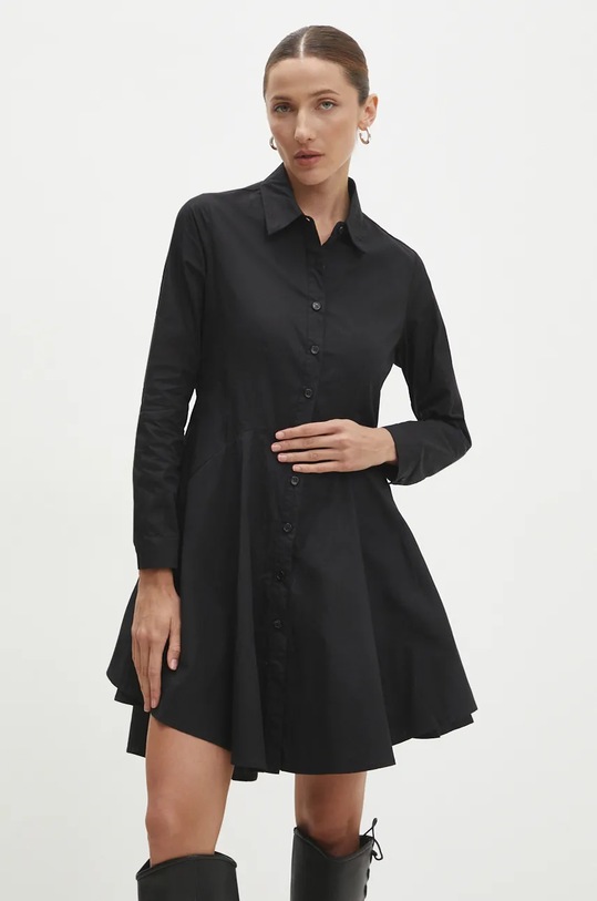 Bavlněné šaty Answear.LAB 16237yr.fkk černá WZ24