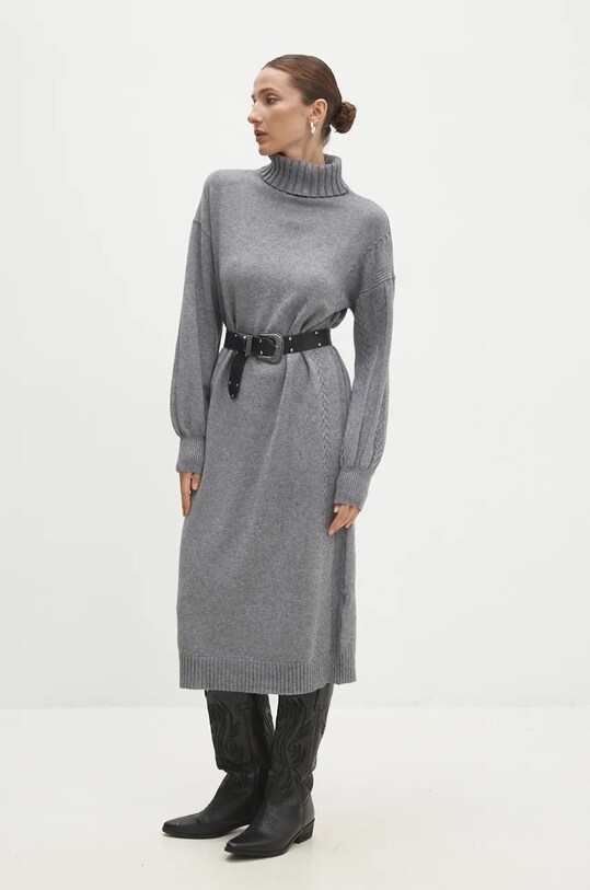 Answear Lab rochie W2123.HLK gri WZ24
