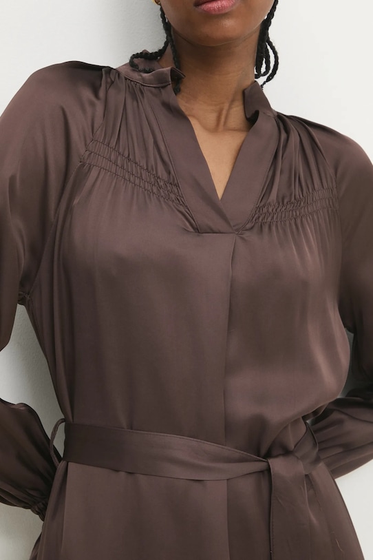 Answear.LAB sukienka d91026530.ims brązowy