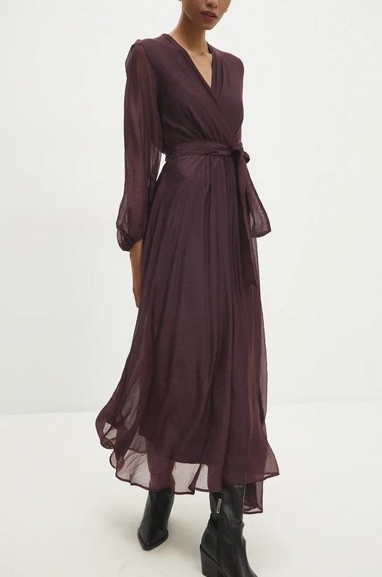 Šaty Answear.LAB maxi burgundské d34240300.ims