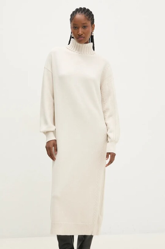 Answear Lab rochie bej W2123.hos