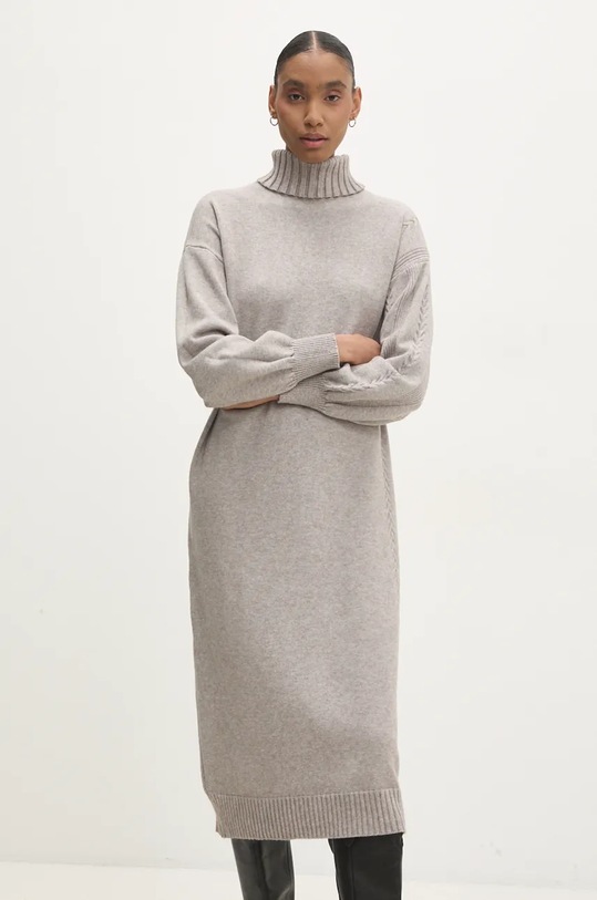 Answear.LAB sukienka W2123.hos szary WZ24