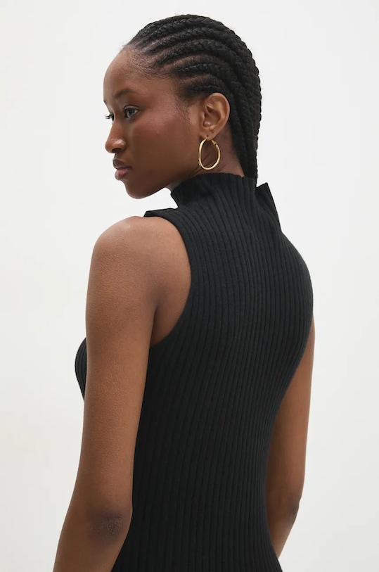 Answear Lab rochie și cardigan negru W01026.hos