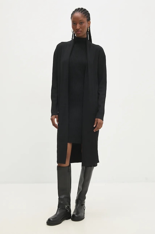 Answear Lab rochie și cardigan W01026.hos negru