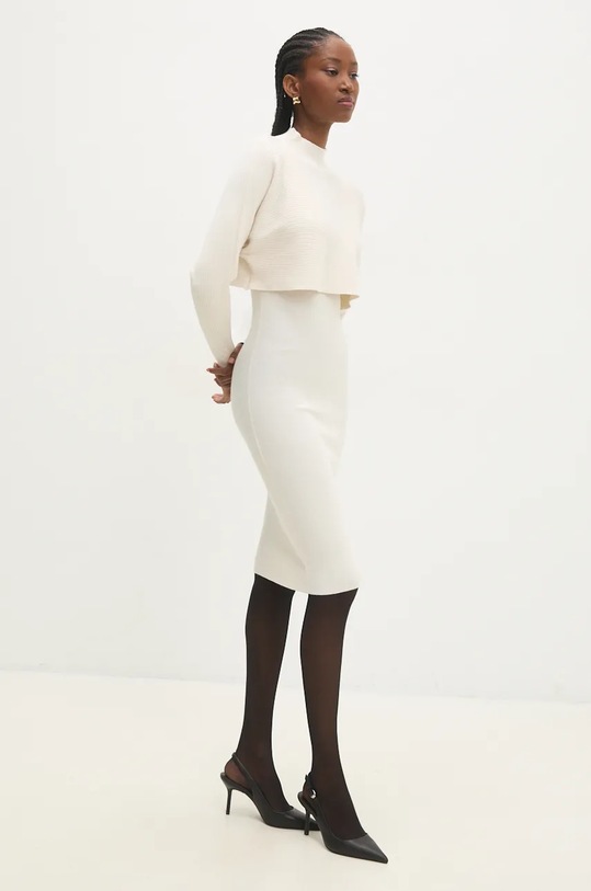 Платье и свитер Answear.LAB casual бежевый MG58978AB.hlk