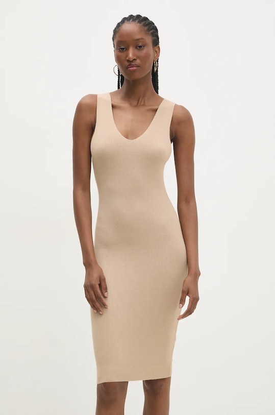 Answear Lab rochie și pulover MG58978AB.hlk maro WZ24