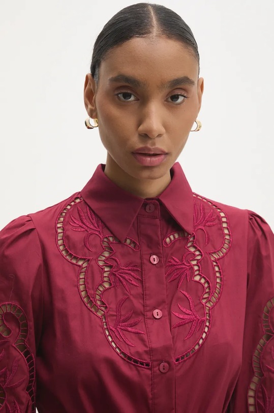 Answear Lab rochie din bumbac V3415.fos burgundia