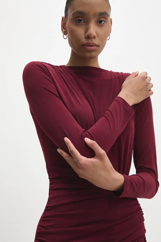 Answear Lab rochie burgundia 1251.tos